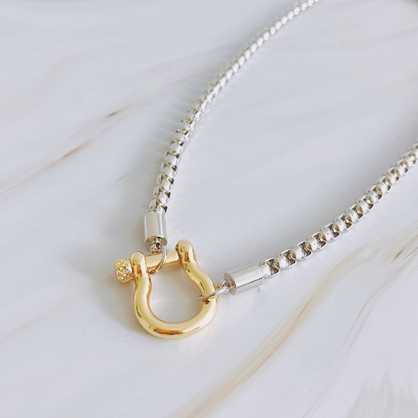 Pendant Box Chain Necklace