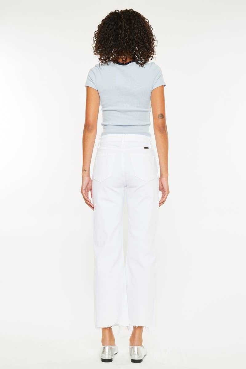 High Rise White Jeans