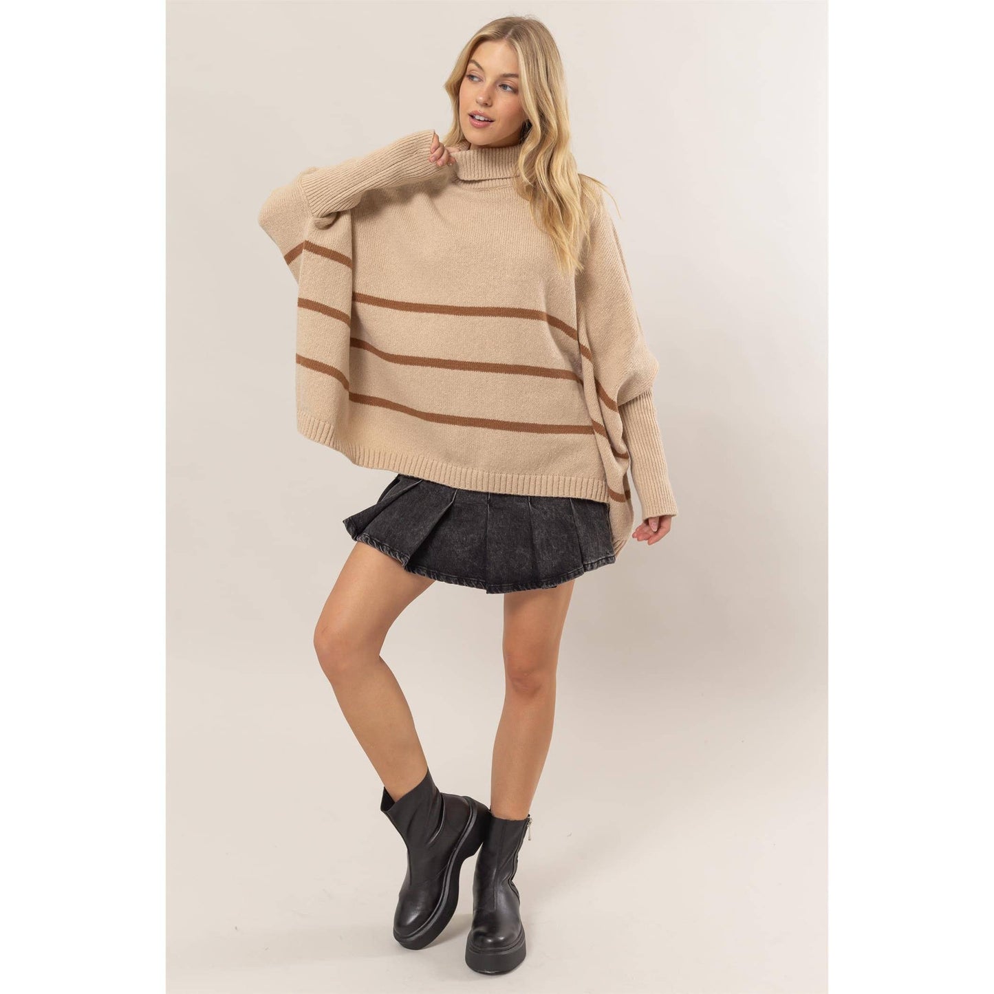 Ivy Striped Oversized Sweater