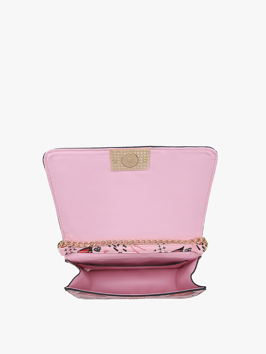 Liza Lips Print Crossbody