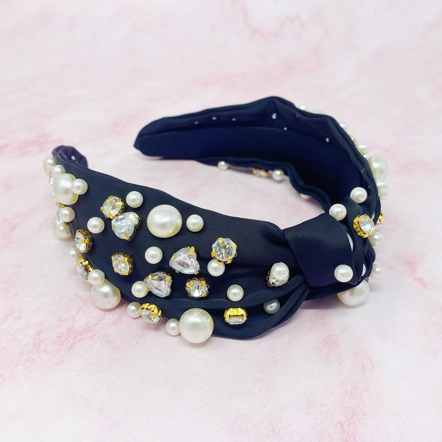 Jeweled Headband Black