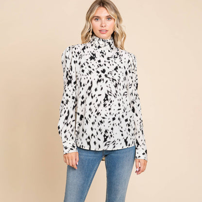 Elsi Leopard Cream Blouse