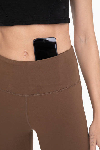 Kat Solid Leggings - Brown