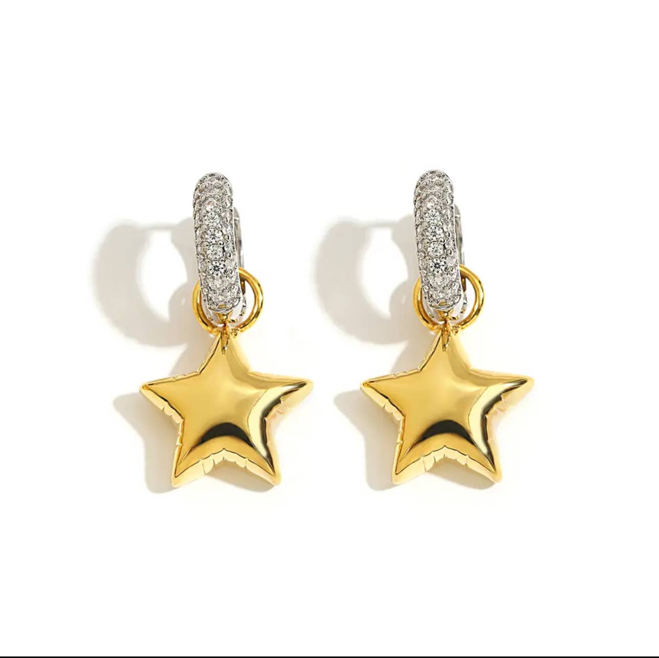 Star Balloon Hoop Earrings