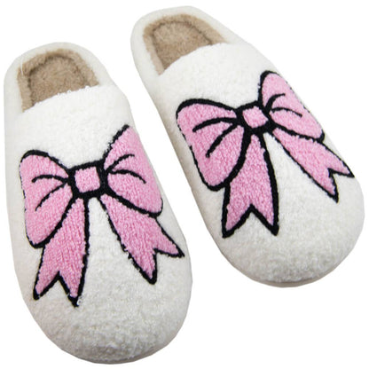 Pink Bows Coquette Slippers