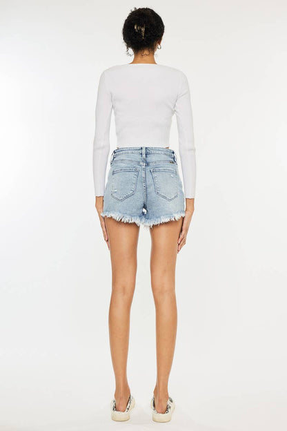 High Rise Denim Shorts