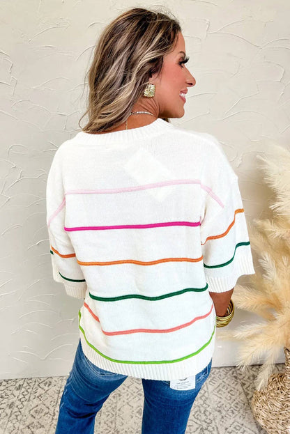 Isa Color Striped Sweater