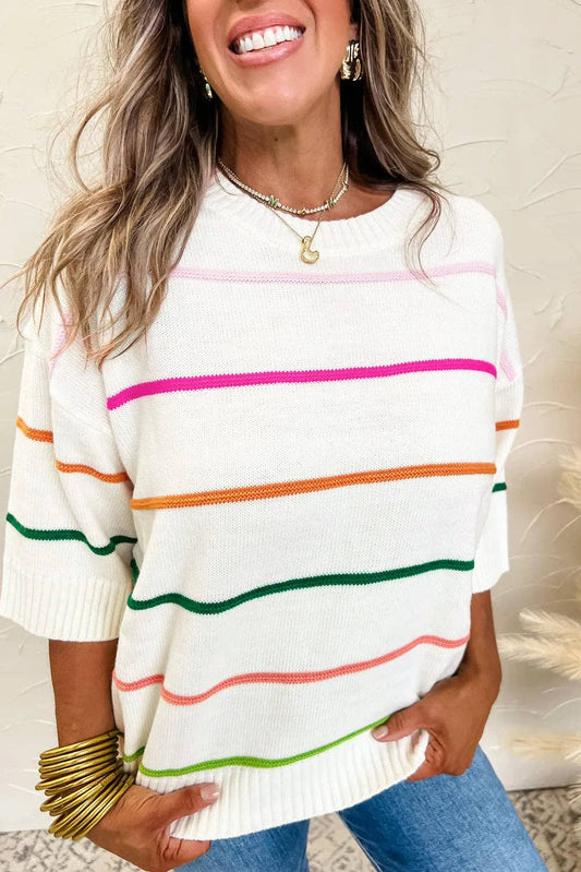 Isa Color Striped Sweater