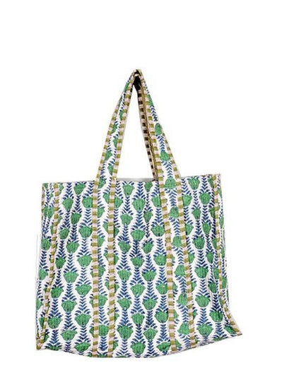 Organic Reversible Quilted Tote Bag Pink
