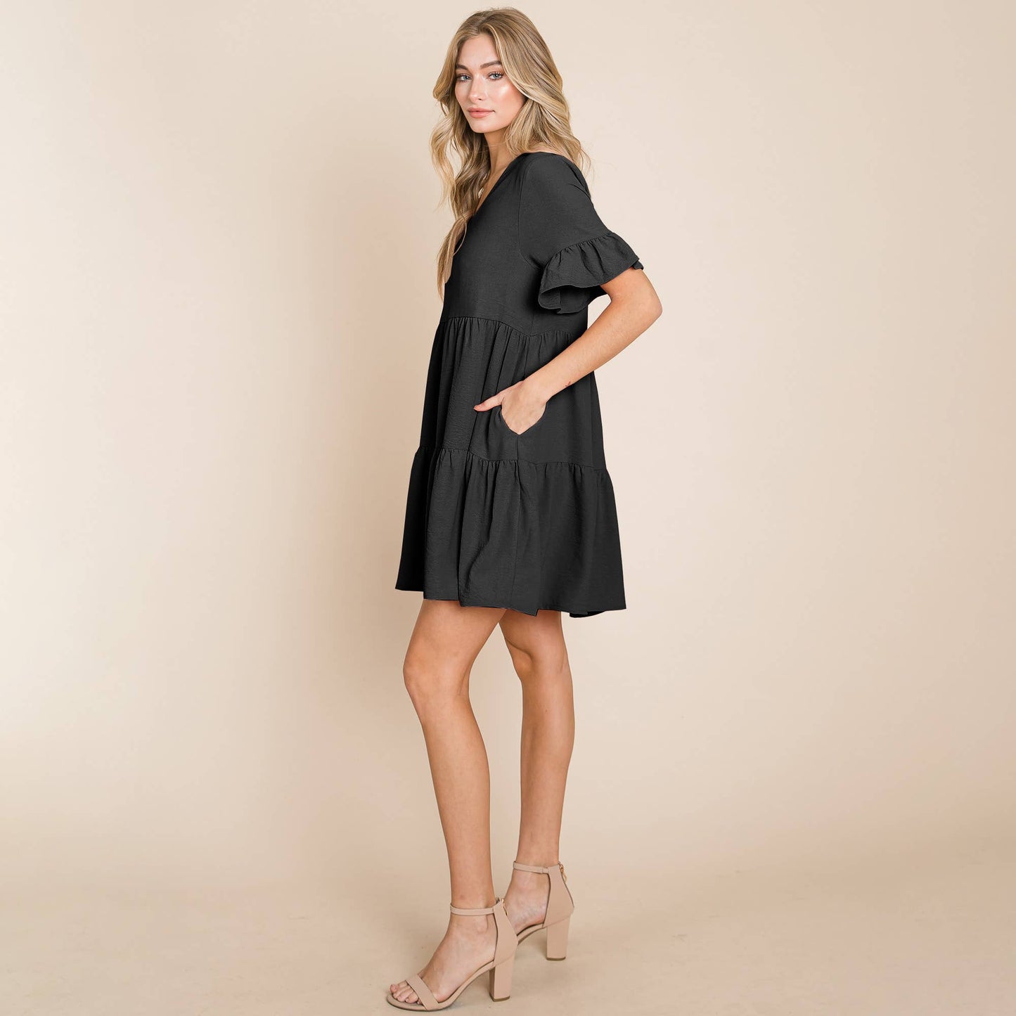 Kali Ruffle Sleeve Dress