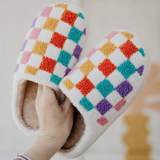 Checkered Pattern Slippers