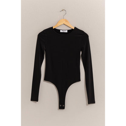 Mia Long Sleeve Black Bodysuit