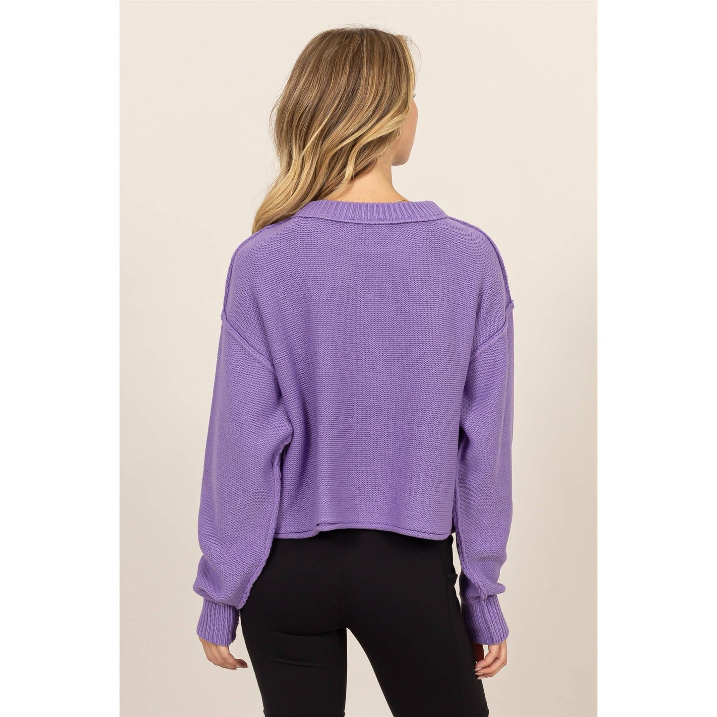 Hazel Cropped Knit Sweater