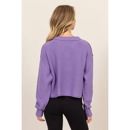 Hazel Cropped Knit Sweater