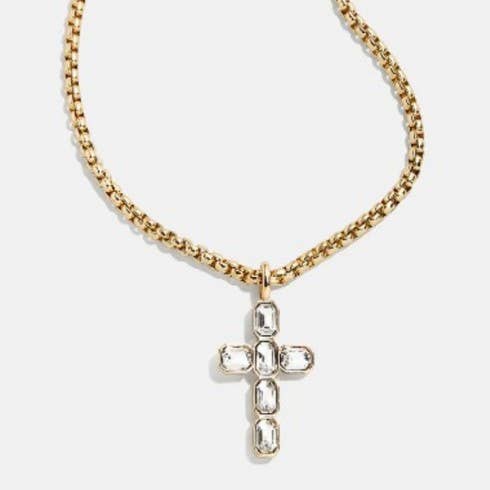 18K STAINLESS STEEL TARNISH FREE CROSS NECKLACE