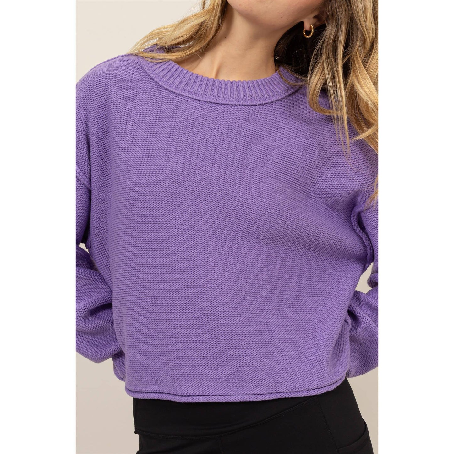 Hazel Cropped Knit Sweater