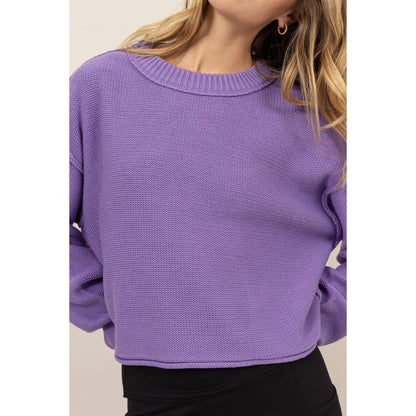 Hazel Cropped Knit Sweater