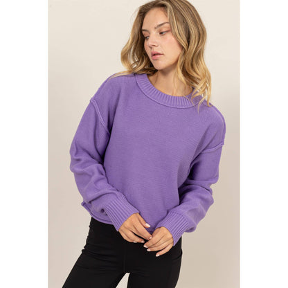 Hazel Cropped Knit Sweater
