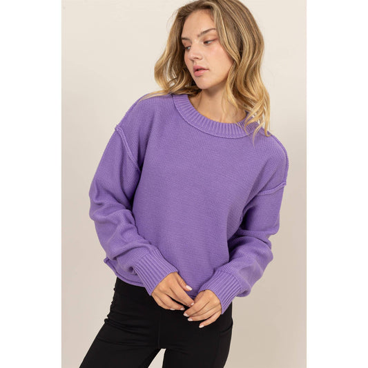 Hazel Cropped Knit Sweater