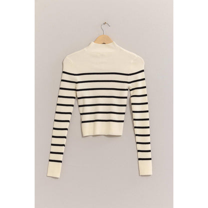 Nova Striped Cropped Sweater