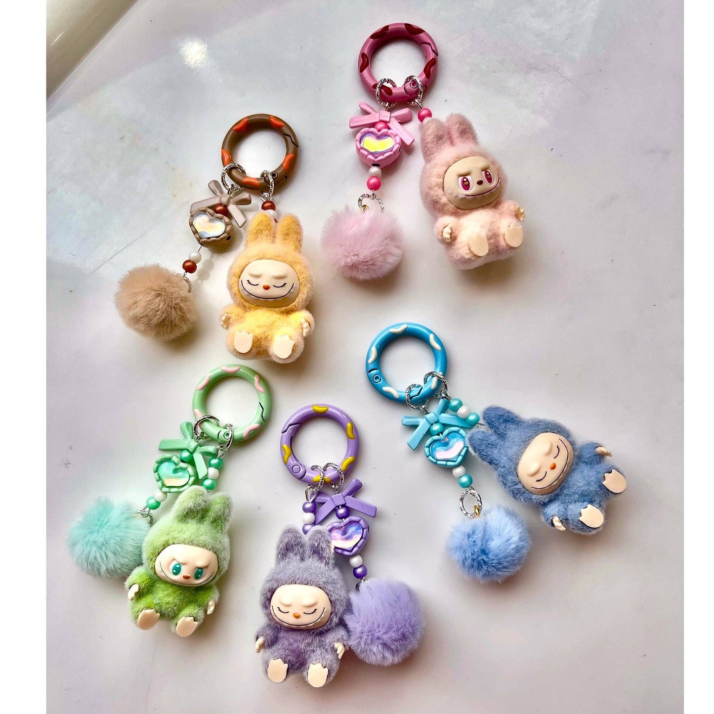 Labubu Keychain - Macaron Pink