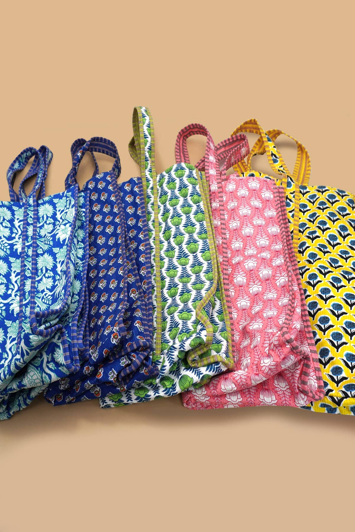 Organic Reversible Quilted Tote Bag Yellow