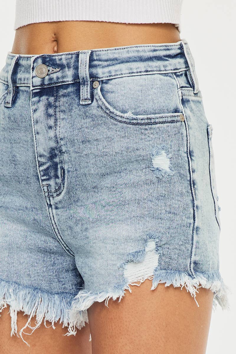 High Rise Denim Shorts