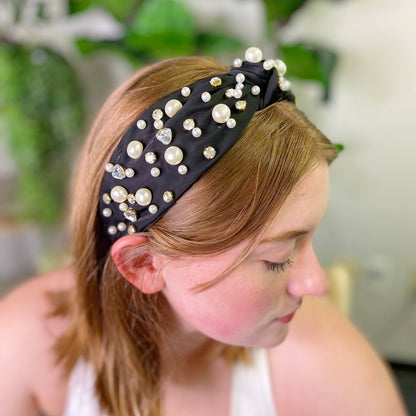 Jeweled Headband Black