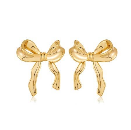 Gold Bow Earrings