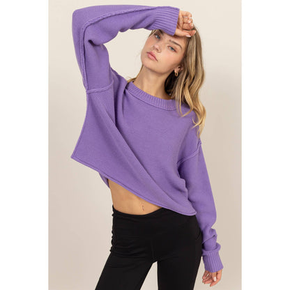 Hazel Cropped Knit Sweater