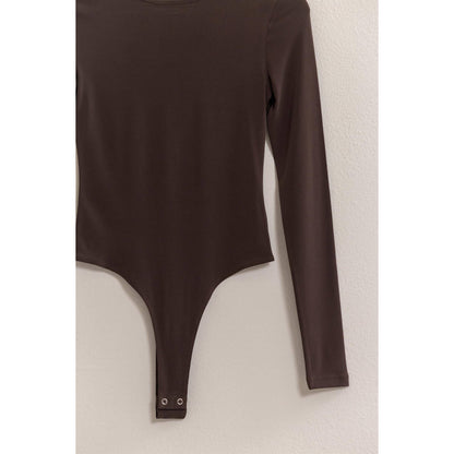 Mia Long Sleeve Brown Bodysuit