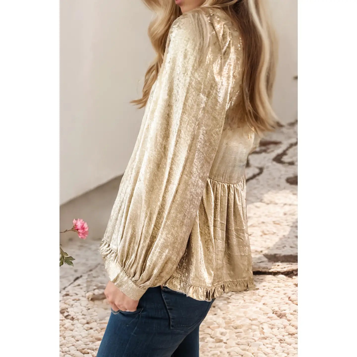Metallic Gold Top