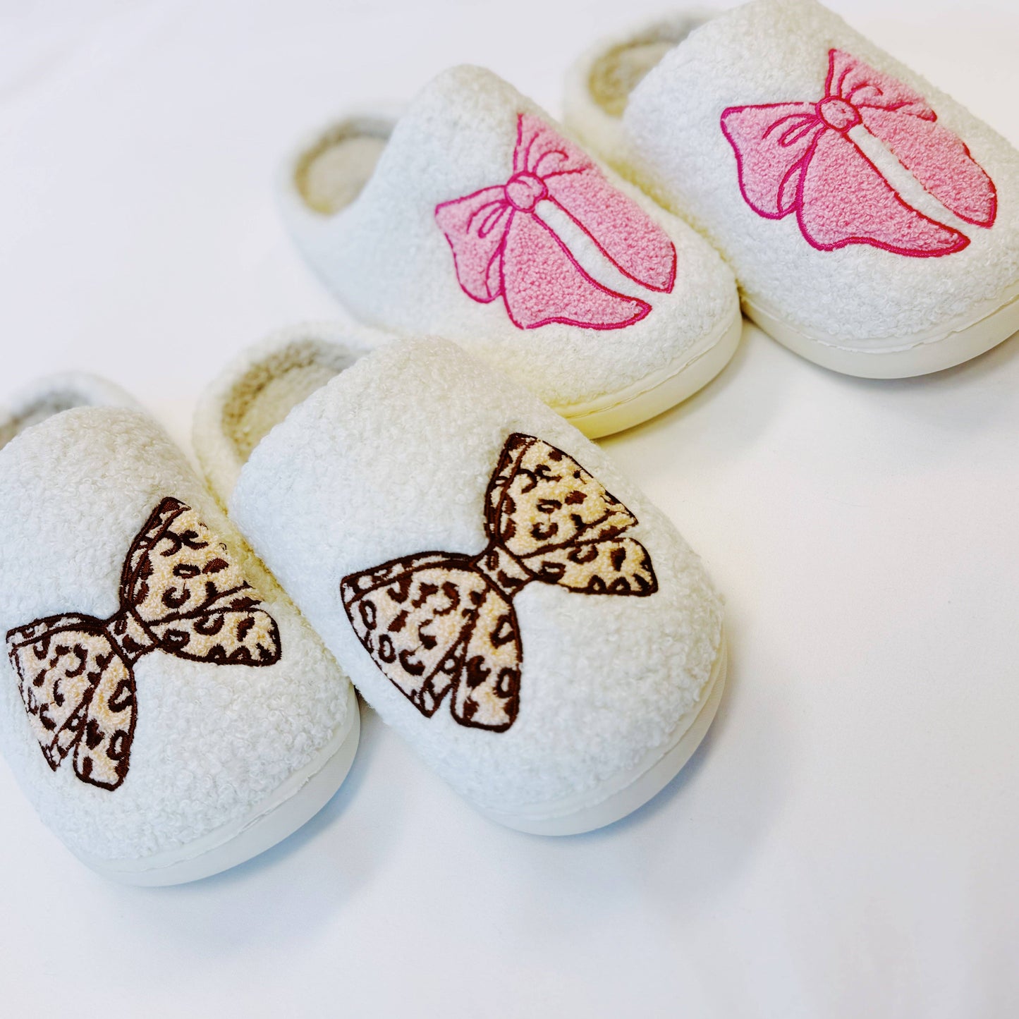Pink Lounge Bow Slippers