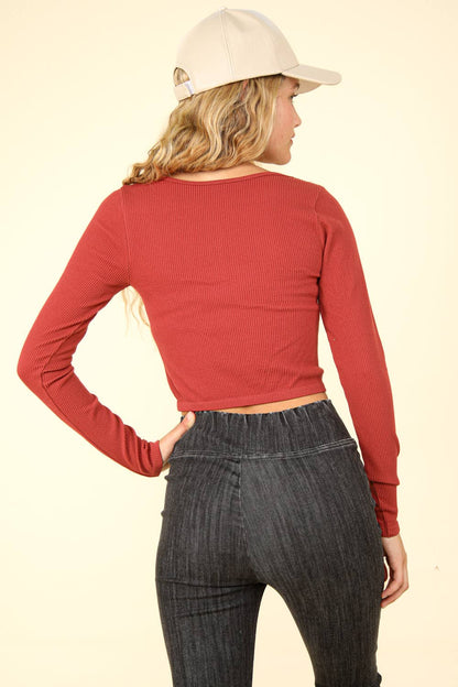 Lyla Rust Crop Top