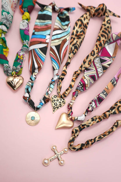 HANDMADE SCARF CHARM NECKLACE