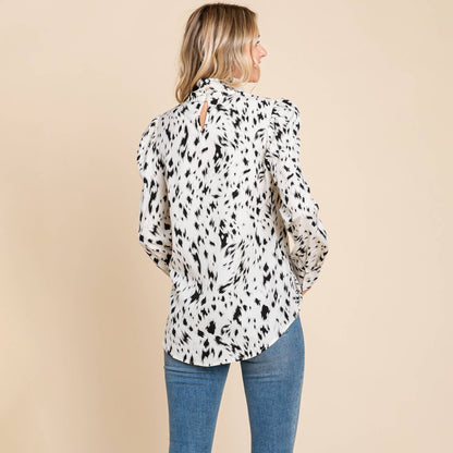 Elsi Leopard Cream Blouse