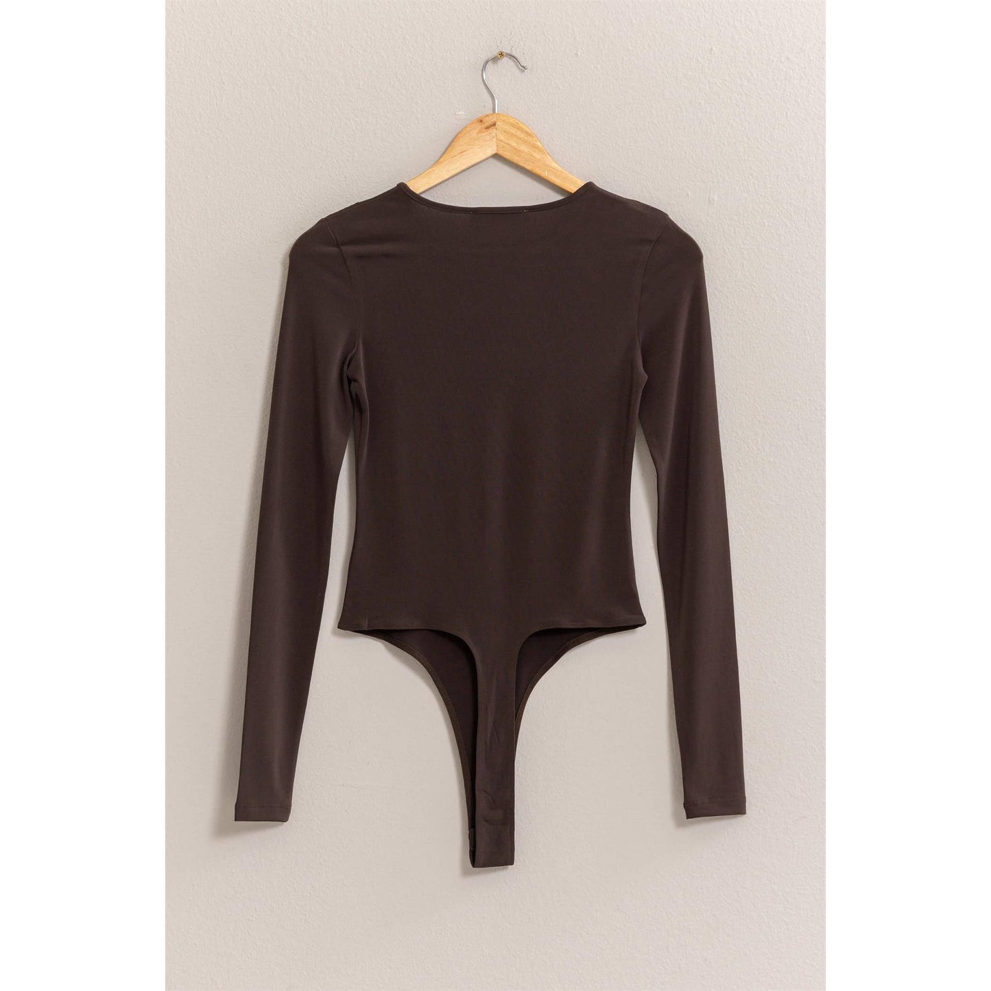 Mia Long Sleeve Brown Bodysuit