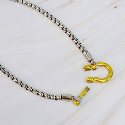 Pendant Box Chain Necklace