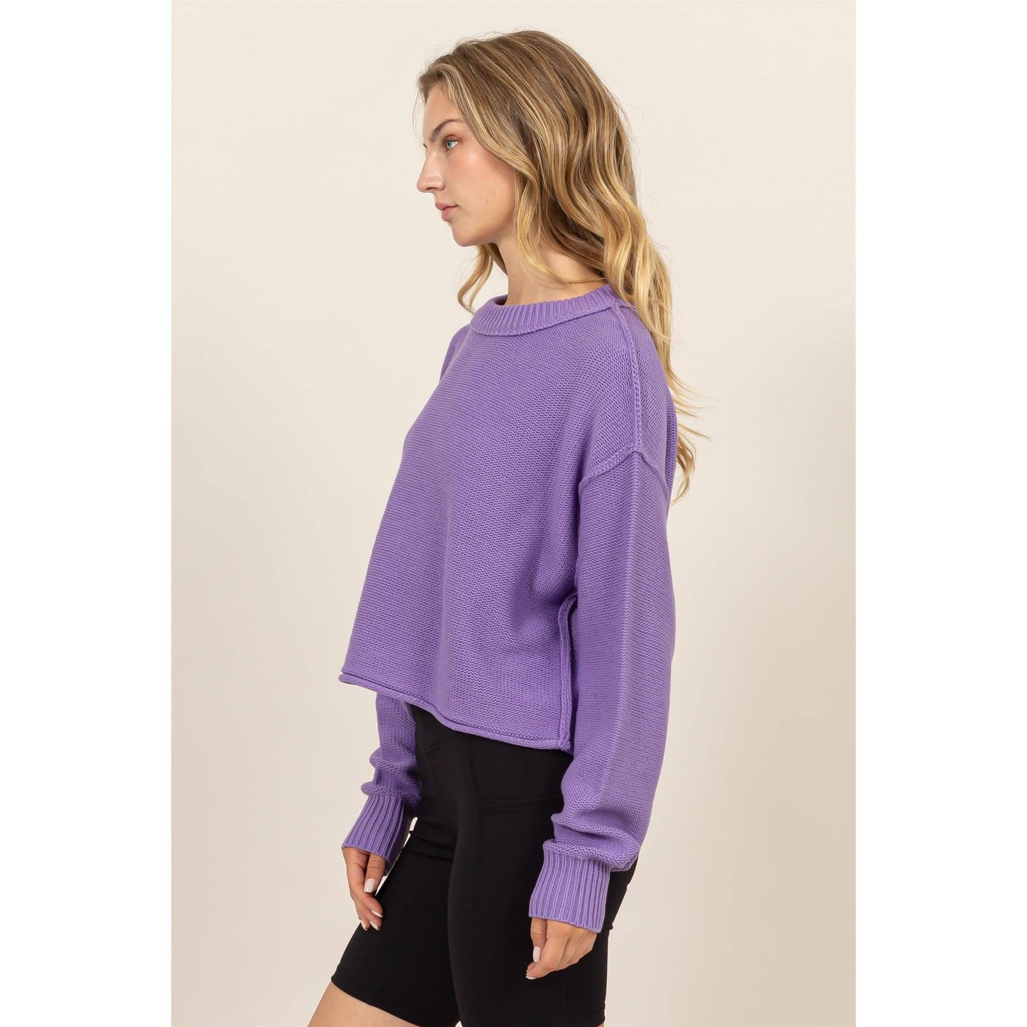 Hazel Cropped Knit Sweater