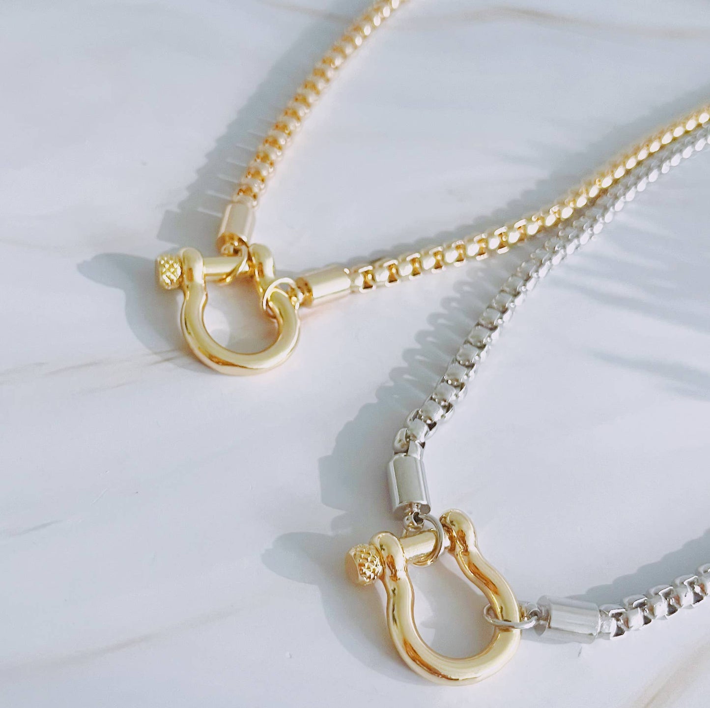 Pendant Box Chain Necklace