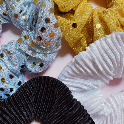 Pleats And Shimmer Scrunch