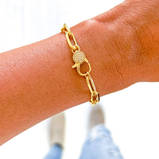 Gold Clasp Game Day Bracelet
