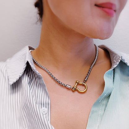 Pendant Box Chain Necklace