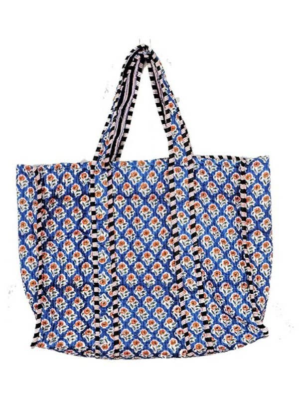 Organic Reversible Quilted Tote Bag Yellow