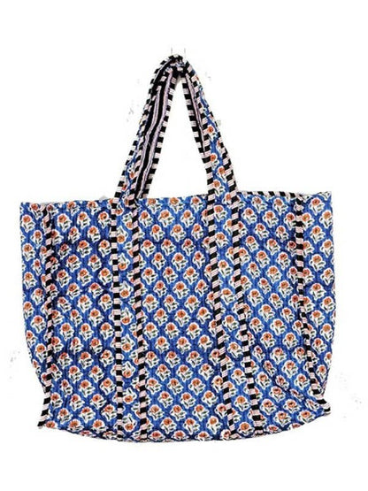 Organic Reversible Quilted Tote Bag Pink