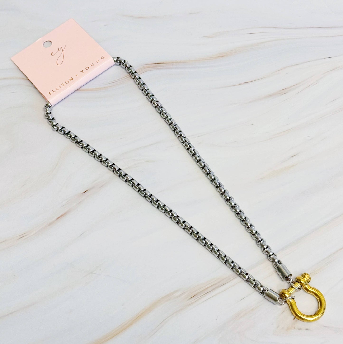 Pendant Box Chain Necklace