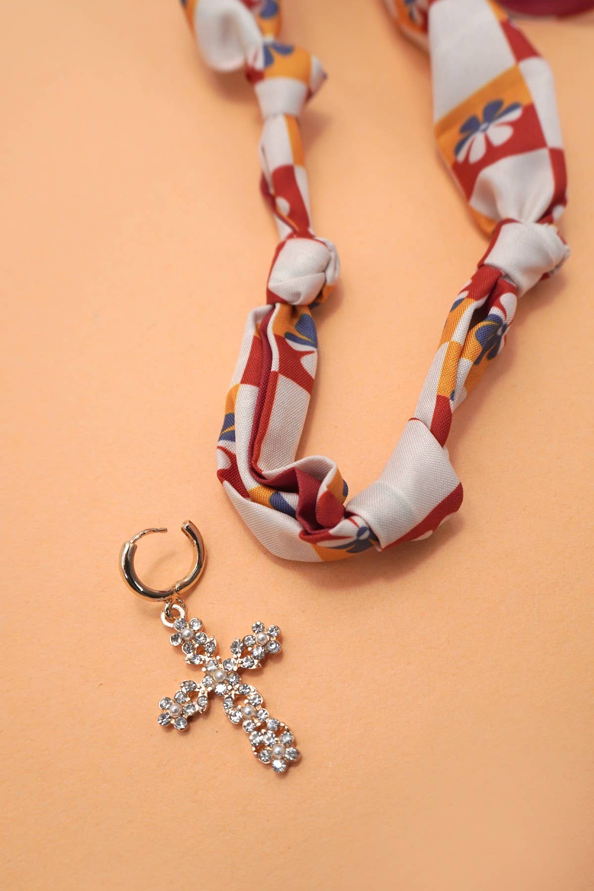 Handcrafted Scarf Interchangeable Charm Necklace